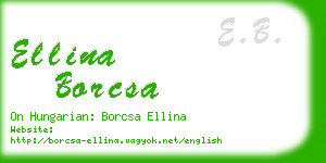 ellina borcsa business card